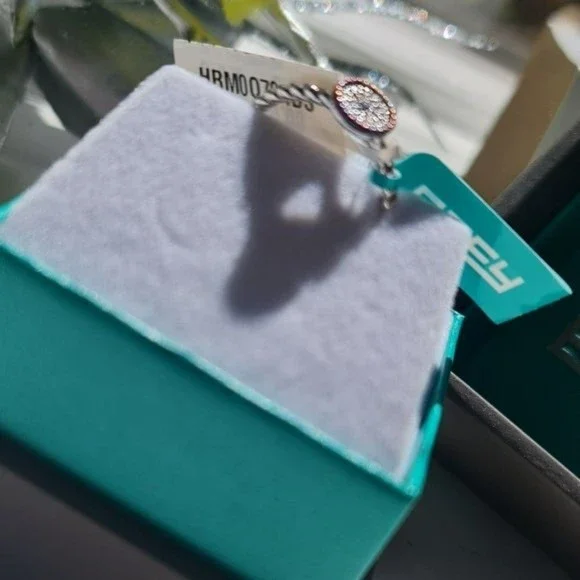 Effy NWTs 18KT Gold Over Sterling Silver Rainbow Diamond and Sapphire Ring - Picture 3 of 8